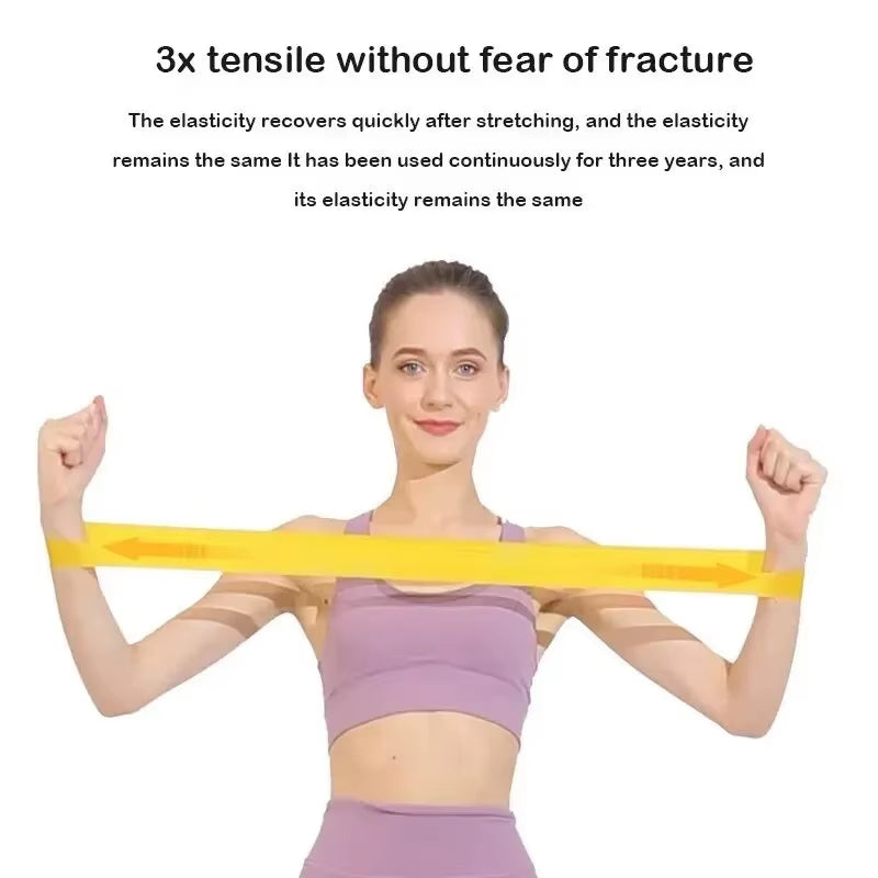 1Pc/5Pcs Yoga Tension Belt Fitness Elastic Belt Resistance Belt Squat Butt AIDS Tension Ring Stretching Exercise Belt