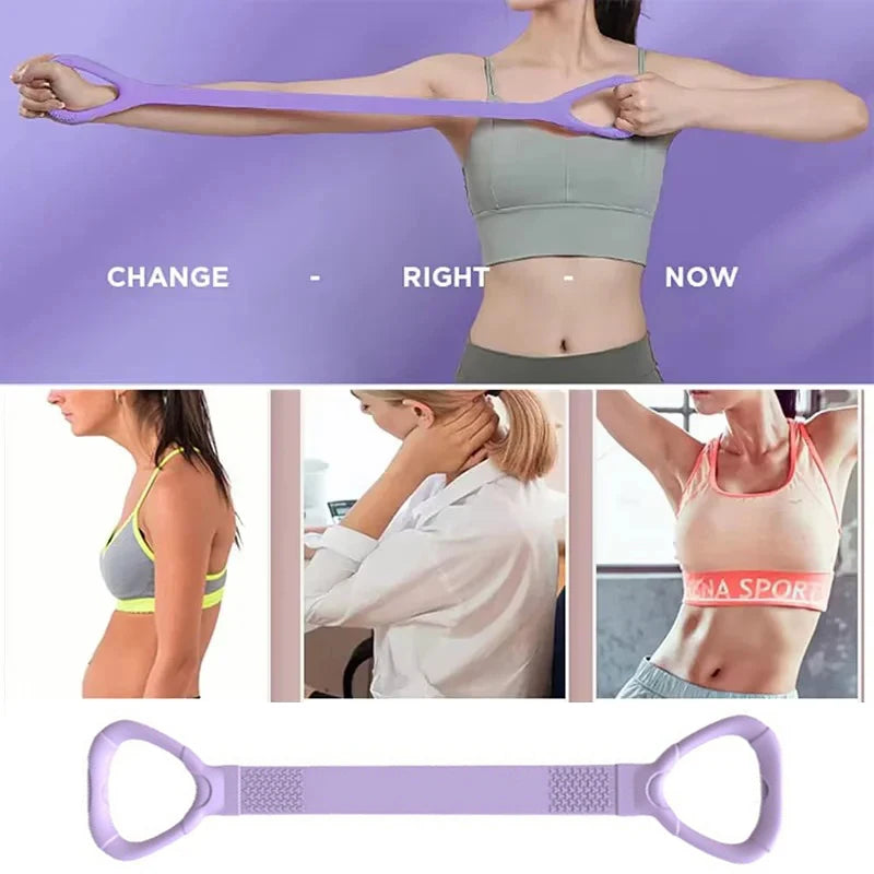 Resistance Band Stretcher for Home Fitness Back Shaping Elastic Band Open Shoulder and Back Stretching Band Shoulder Exercise