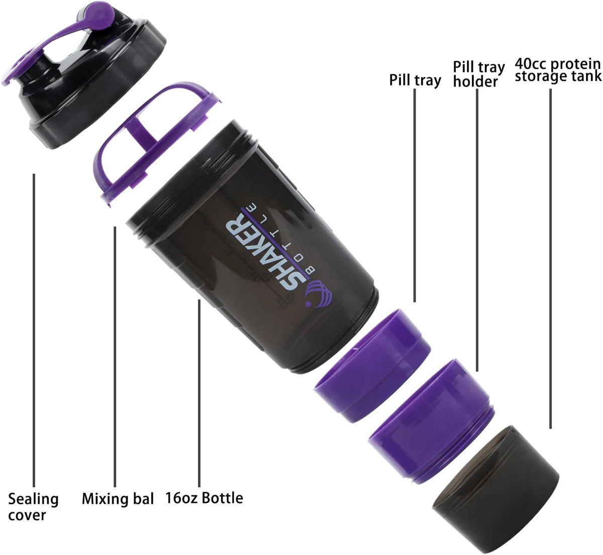 Shaker per Proteine con Vano Portaoggetti