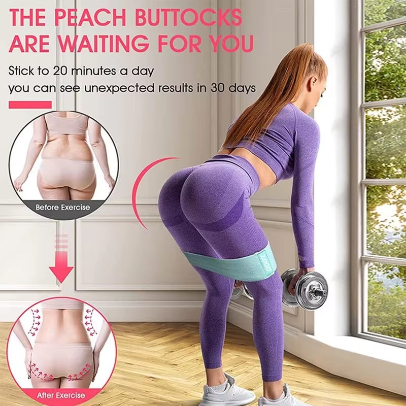 Worthwhile Stretch Hip Resistance Bands Yoga Legs Butt anti Slip Elastic Fitness Bodybulding Exercise Workout Equipment