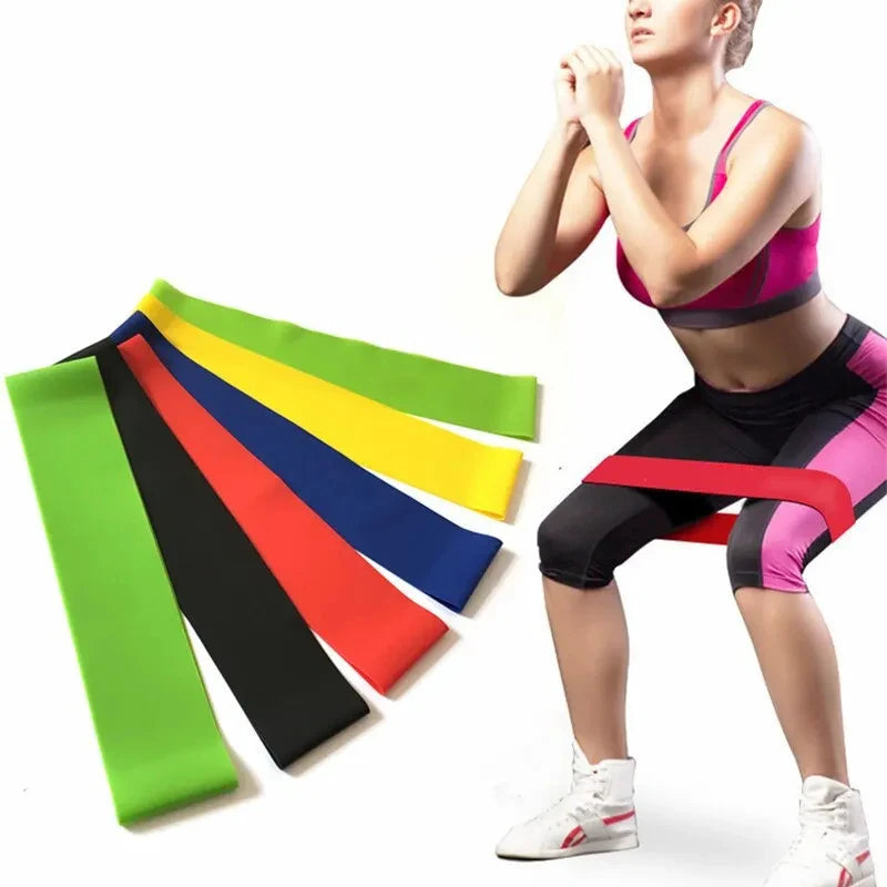 1Pc/5Pcs Yoga Tension Belt Fitness Elastic Belt Resistance Belt Squat Butt AIDS Tension Ring Stretching Exercise Belt