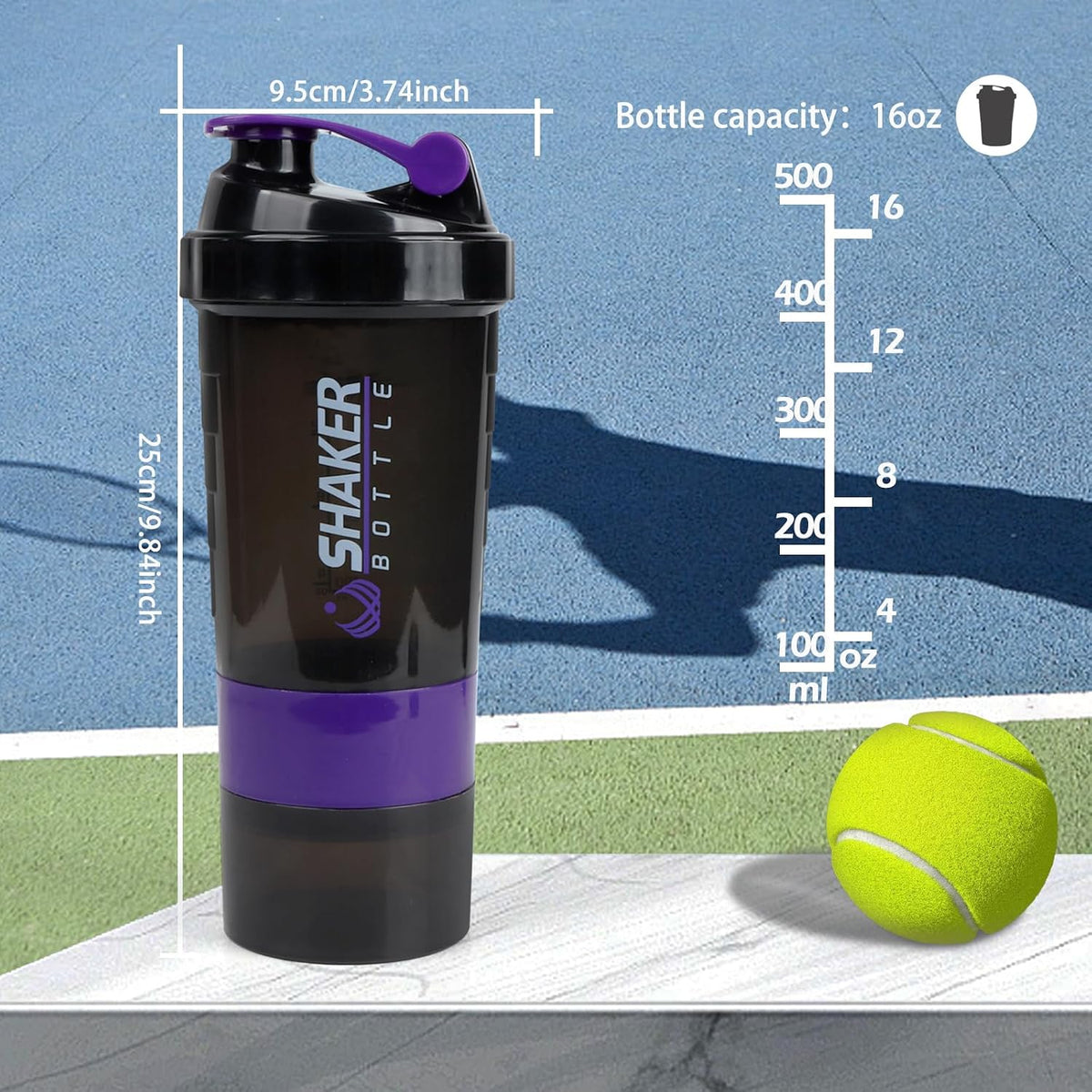 Shaker per Proteine con Vano Portaoggetti