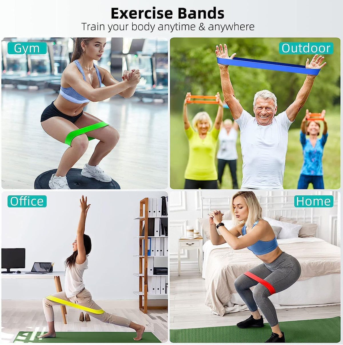 Set 5 Elastici per Allenamento a Casa