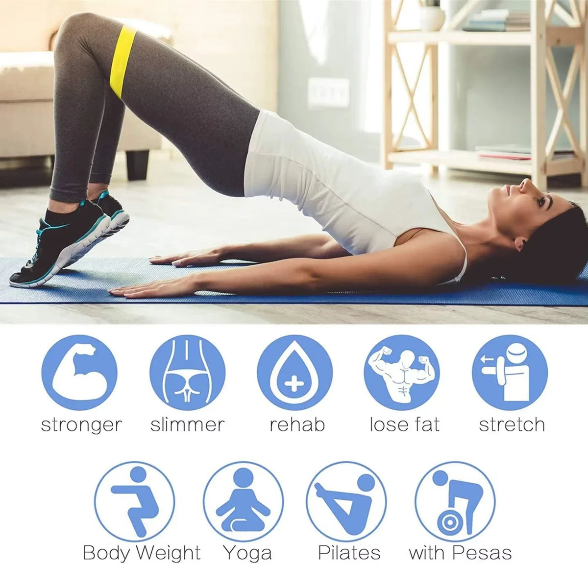 Set Bande Elastiche per Glutei e Gambe