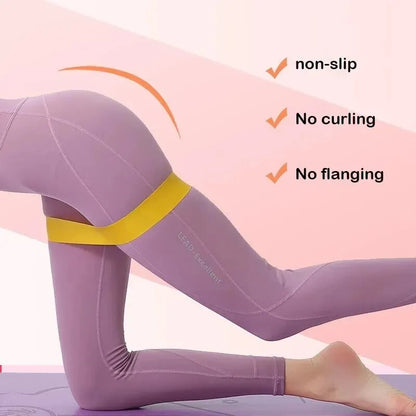 1Pc/5Pcs Yoga Tension Belt Fitness Elastic Belt Resistance Belt Squat Butt AIDS Tension Ring Stretching Exercise Belt